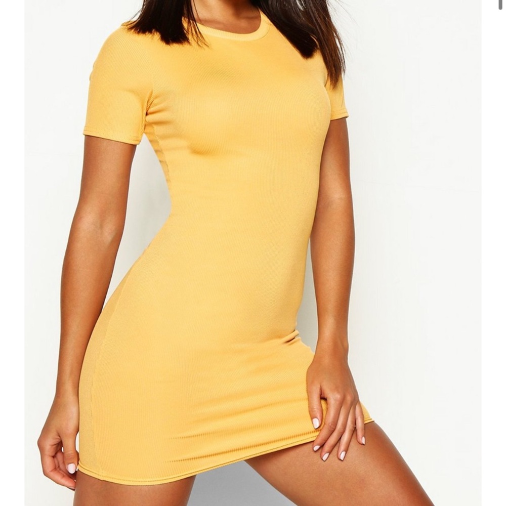 Basic Rib Crew Bodycon dress
